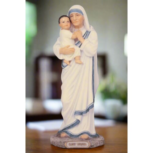 Hand Painted St. Mother Teresa Of Calcutta Statue - 8&quot;