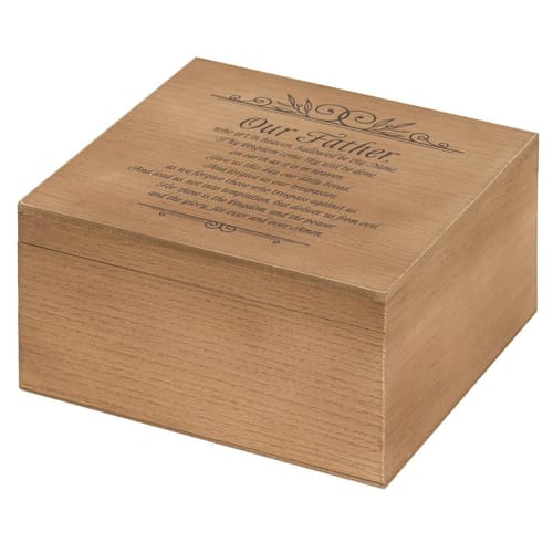 Our Father Wooden Keepsake Box