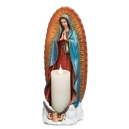 Our Lady Of Guadalupe Candleholder &amp; Statue