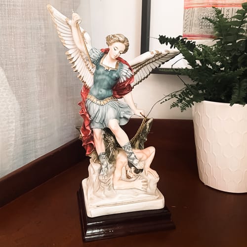Italian St. Michael Statue - 10.8&quot;