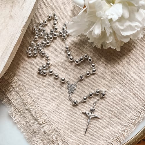 Italian Fine Silver Rosary