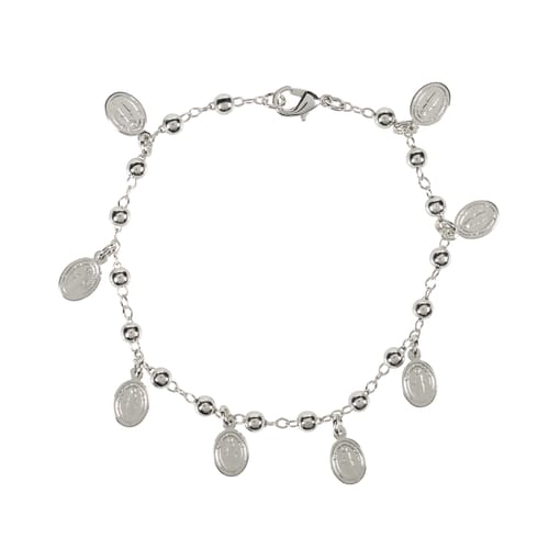 Our Lady Of Grace Beaded Charm Bracelet - Silver