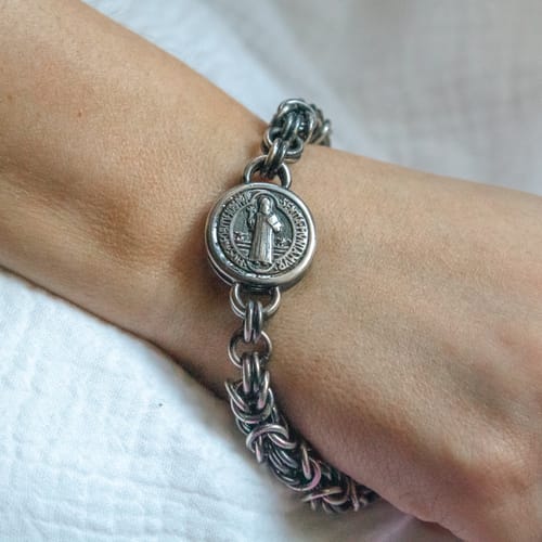 Byzantine St. Benedict Medal Bracelet