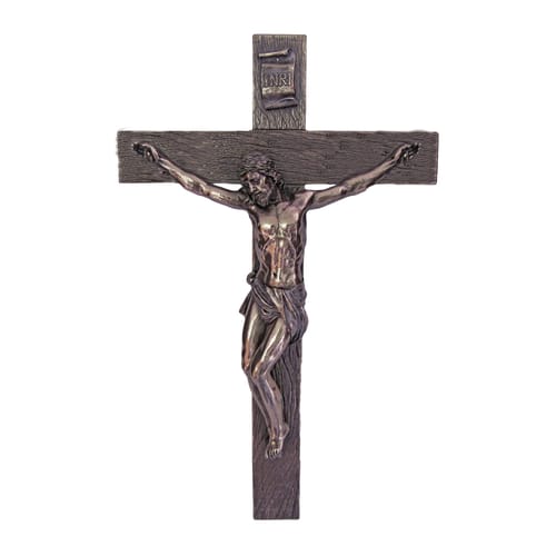 Crucifix, Bronzed, 17&quot;