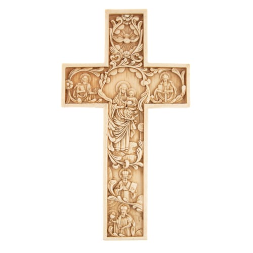 Ivory Pictorial Hanging Cross