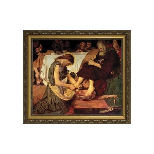 Christ Washing The Feet Of The Apostles W/ Gold Frame