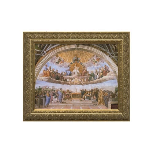 Disputation Of The Holy Sacrament In Ornate Gold Frame