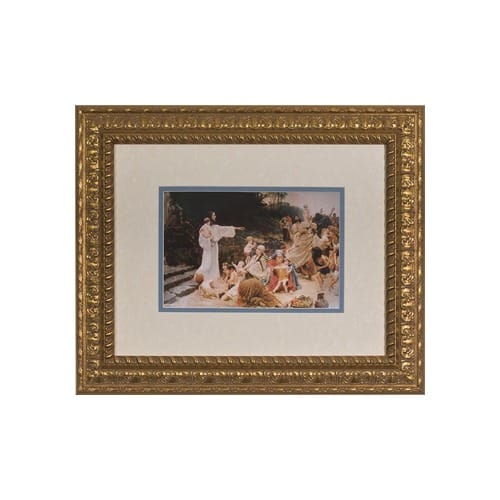 Let The Children Come (Matted W/ Ornate Gold Frame)