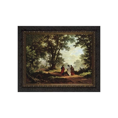 Road To Emmaus In Ornate Dark Frame