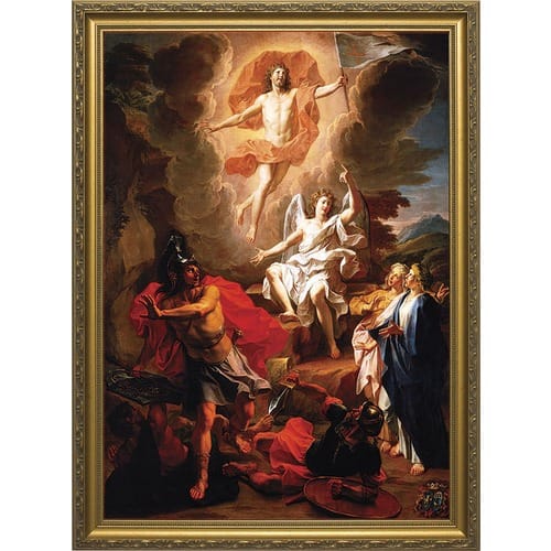 Resurrection Of Christ In Classic Gold Frame