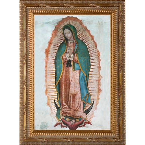 Our Lady of Guadalupe Canvas Gicl&eacute;e in Ornate Gold Frame