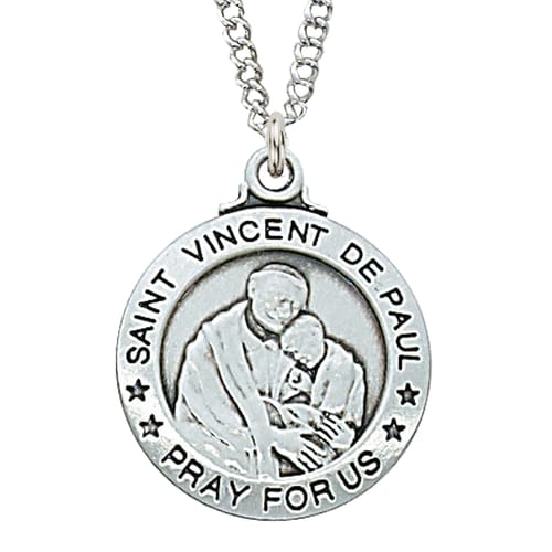 Sterling Silver St. Vincent De Paul Medal