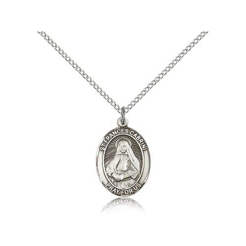 Sterling Silver St. Frances Cabrini Pendant W/ Chain