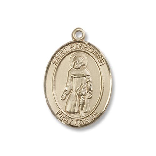 Gold St. Peregrine Laziosi Medal - 14KT