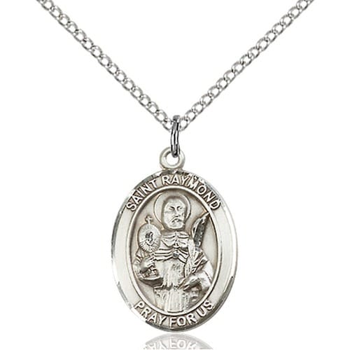 Sterling Silver St. Raymond Nonnatus Pendant W/ Chain