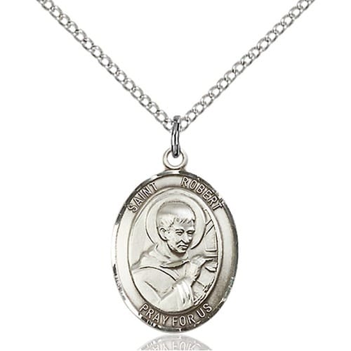 Sterling Silver St. Robert Bellarmine Pendant W/ Chain