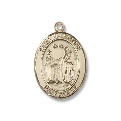 Gold Filled St. Valentine Of Rome Pendant W/ Chain