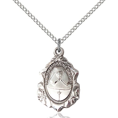 Sterling Silver St. Katharine Drexel Pendant