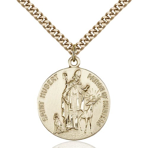 14kt Gold Filled St. Hubert Of Liege Pendant