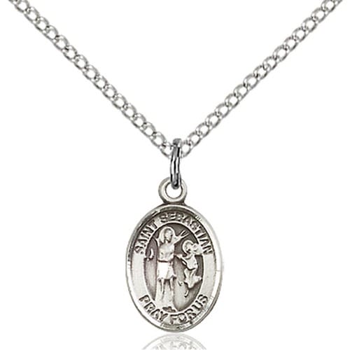 Sterling Silver St. Sebastian Petite Pendant