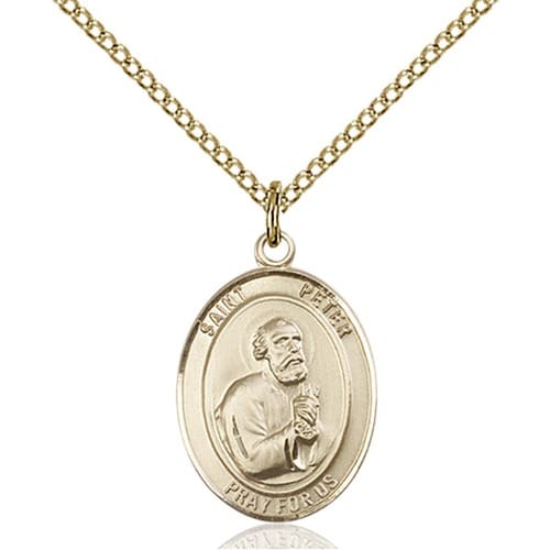 14kt gold filled st. peter the apostle pendant