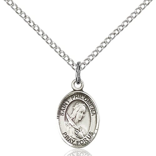 Sterling Silver St. Philomena Petite Pendant