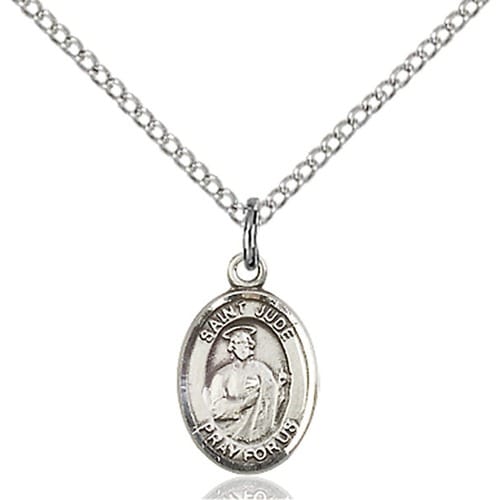 Sterling Silver St. Jude Thaddeus Petite Pendant