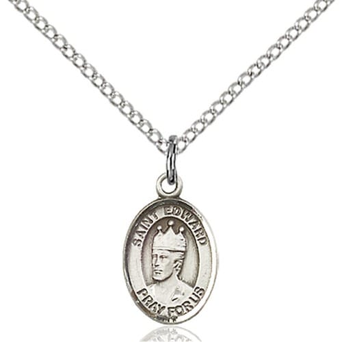 Sterling Silver St. Edward The Confessor Petite Pendant