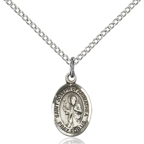 Sterling Silver St. Joseph Of Arimathea Petite Pendant