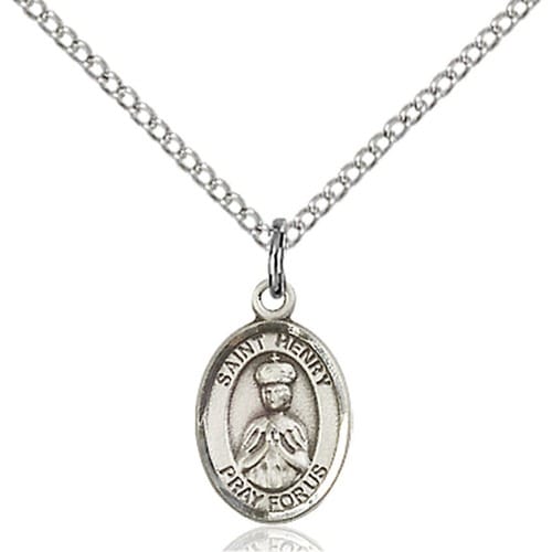 Sterling Silver St. Henry II Petite Pendant