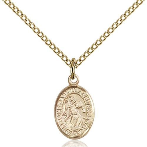 14kt Gold Filled St. Gabriel The Archangel Petite Pendant