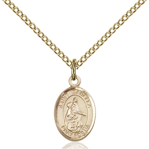 14kt Gold Filled St. Isabella Of Portugal Petite Pendant