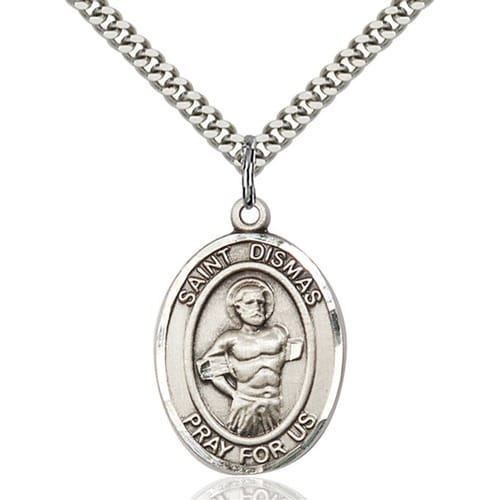 Sterling Silver St. Dismas Pendant