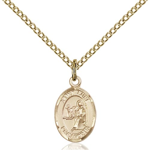 14kt Gold Filled St. Luke The Apostle Petite Pendant