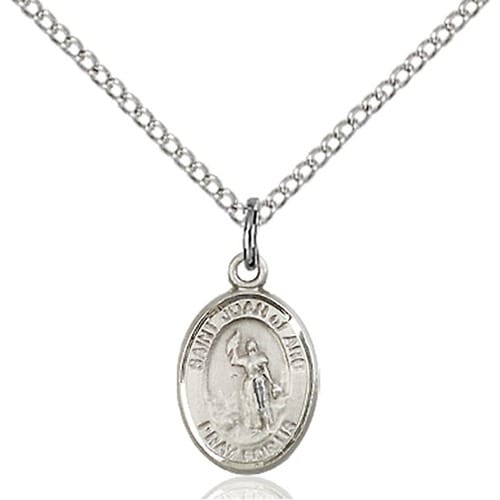 Sterling Silver St. Joan Of Arc Petite Pendant