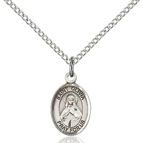 Sterling Silver St. Olivia Petite Pendant