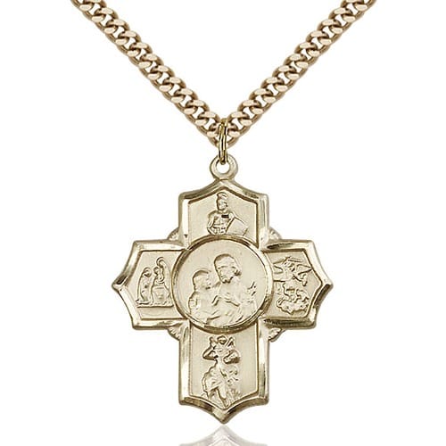 14kt Gold Filled 5-Way Firefighter Pendant