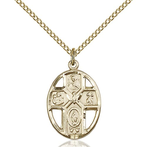 14kt Gold Filled 5-Way / Holy Spirit Pendant