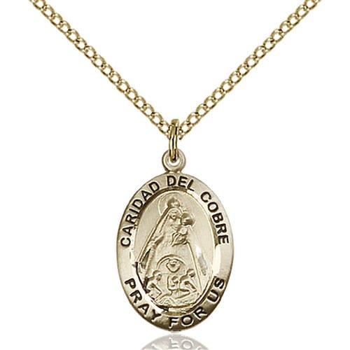 14kt Gold Filled Caridad Del Cobre Pendant