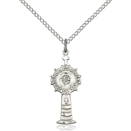 Sterling Silver Monstrance Pendant