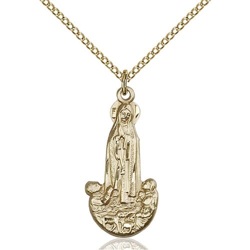 14kt Gold Filled Our Lady Of Fatima Pendant