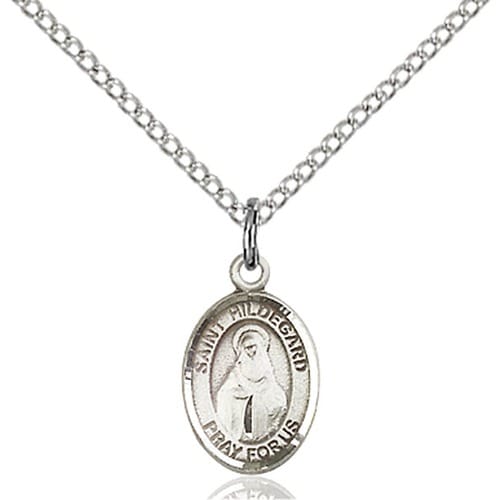 Sterling Silver St. Hildegard Von Bingen Petite Pendant