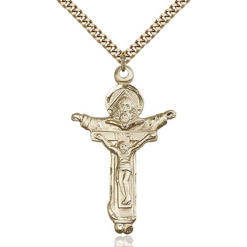 14kt Gold Filled Trinity Crucifix Pendant