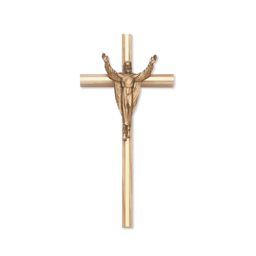 Oak Risen Crucifix 10&quot;