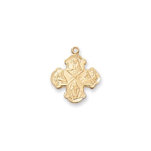 Gold Over Sterling 4-way Pendant