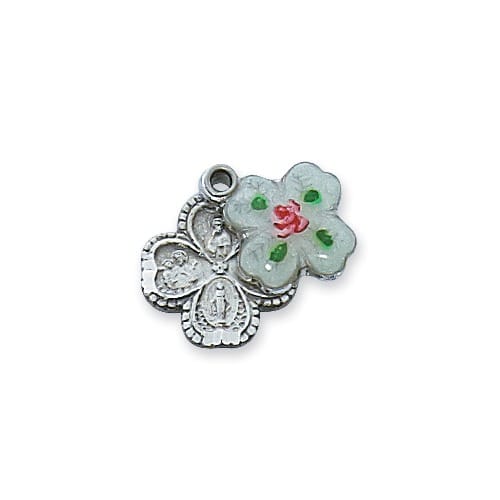 Sterling Silver Cloisonne 4-way Pendant