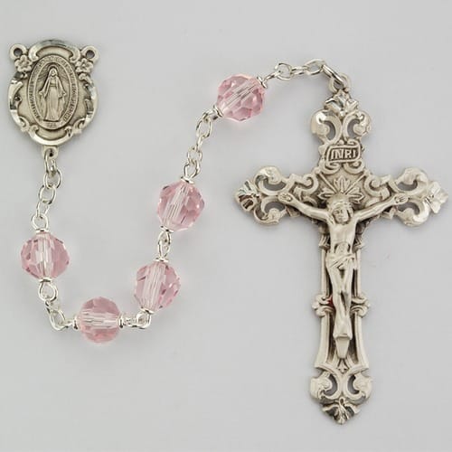 Petal Pink Crystal Rosary