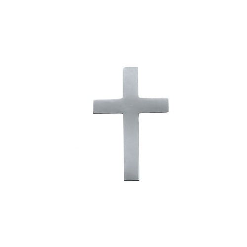 14Kt White Cross Lapel Pin 09X07