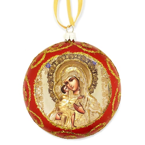 Feodorovskaya Madonna &amp; Child Icon Christmas Ornament