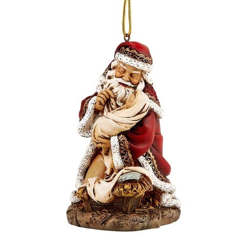 Adoring Santa Ornament (Small)